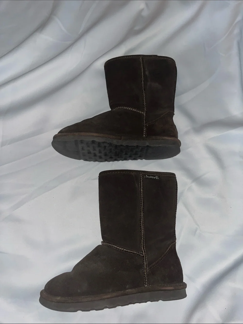 BearPaw Women's Dark Brown Suede Mid-Calf Winter Boots